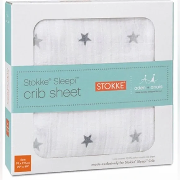 ❣️SOLD❣️aden + anais Stokke Sleepi Twinkle Crib Sheets (BNIB NOT SEALED) - Picture 2 of 5